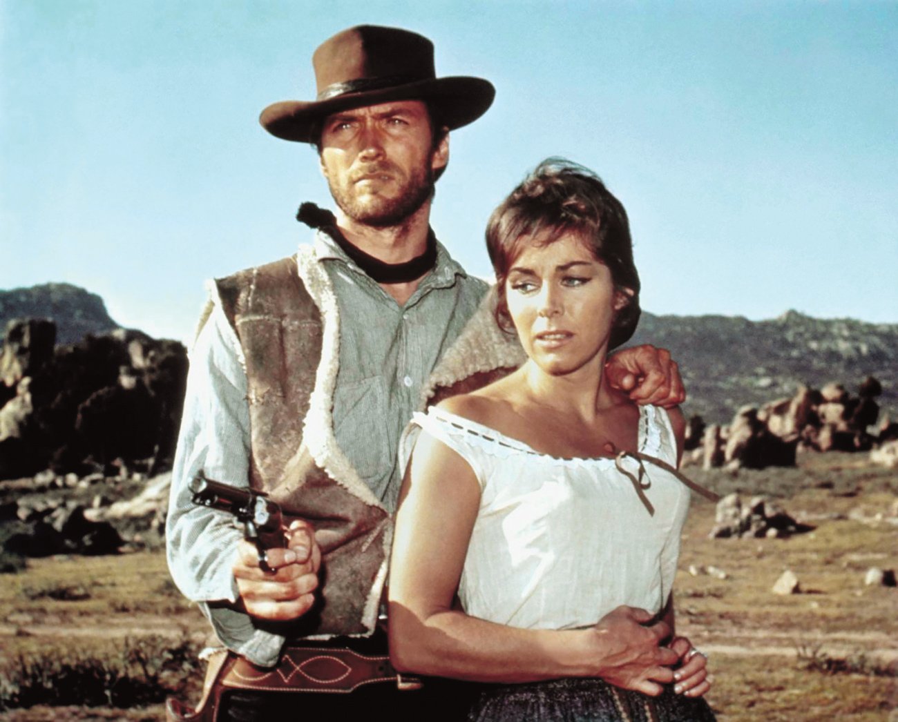 Clint Eastwood und Marianne Koch in „Per un pugno di dollari“, 1964
